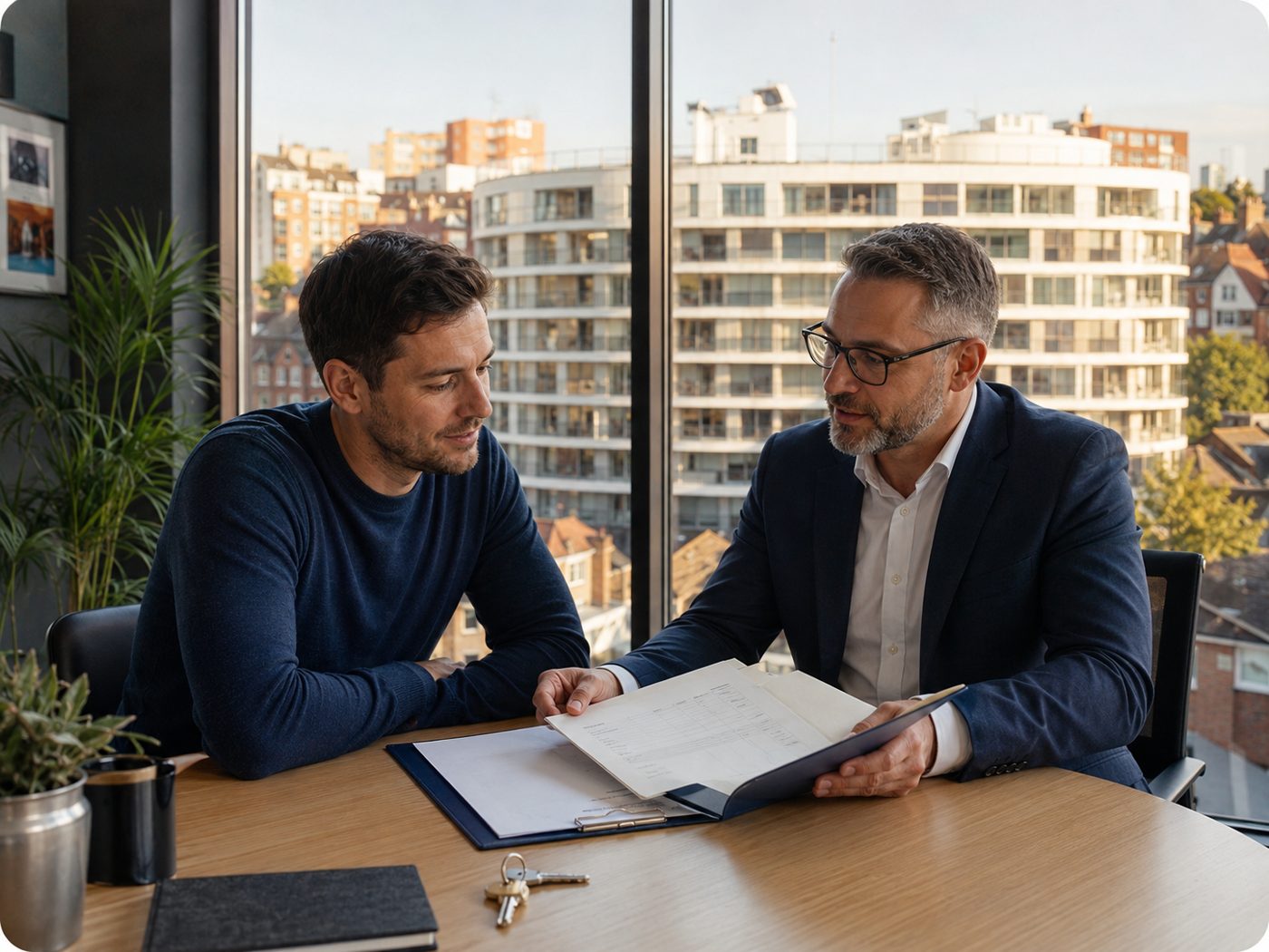 A leaseholder receiving advice about their lease