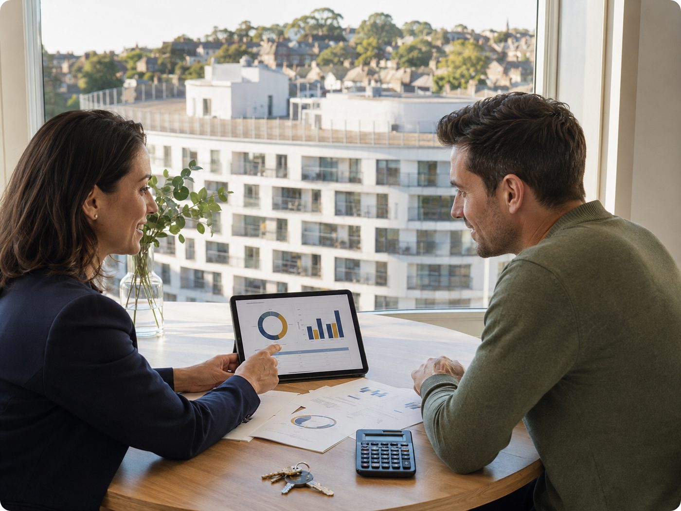 Managing agent presenting accounts on a tablet